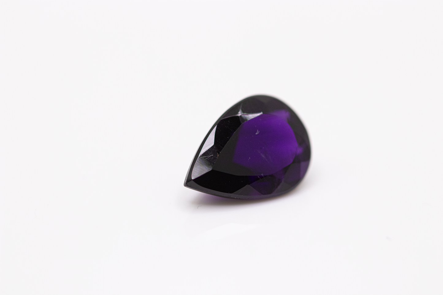 Dark Pear Cut Amethyst